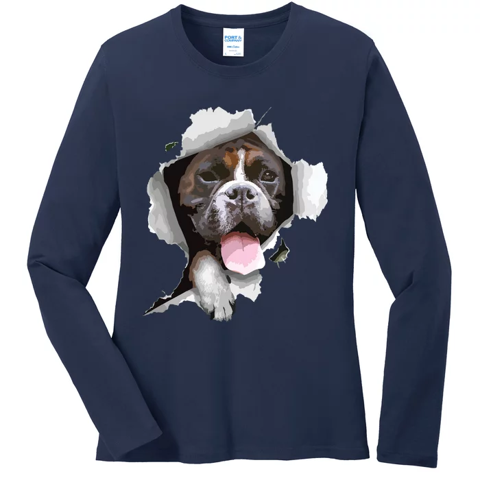 Boxer Dog Boxer Owner Love Boxers Cute Boxer Ladies Long Sleeve Shirt