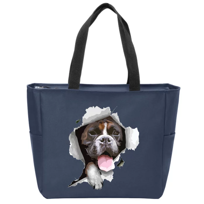 Boxer Dog Boxer Owner Love Boxers Cute Boxer Zip Tote Bag