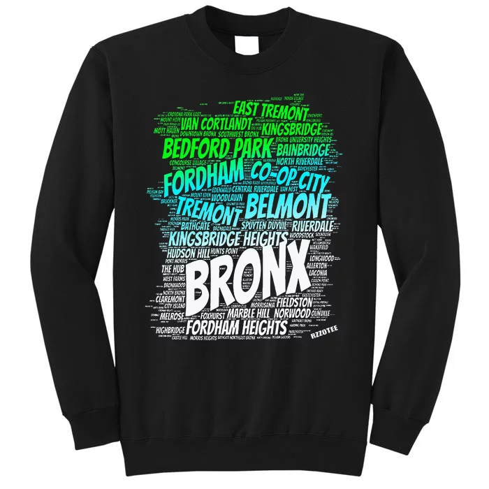 Boogie Down Bronx New York City Pride Map Area Like A Zoo Tall Sweatshirt