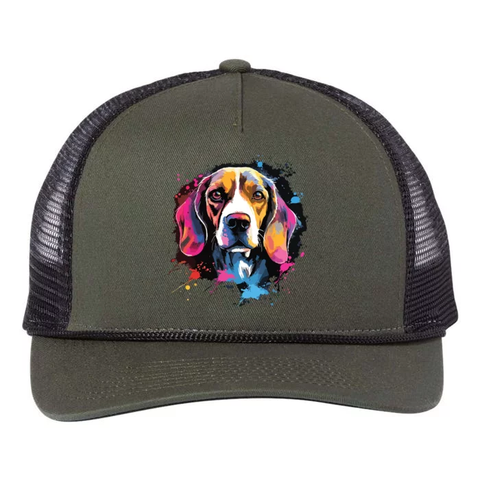 Beagle Dog Retro Rope Trucker Hat Cap