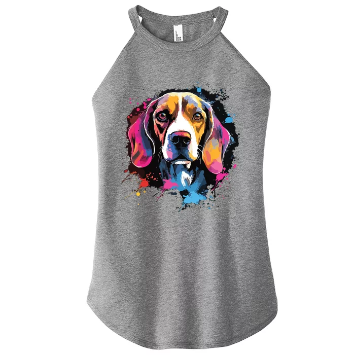 Beagle Dog Women’s Perfect Tri Rocker Tank