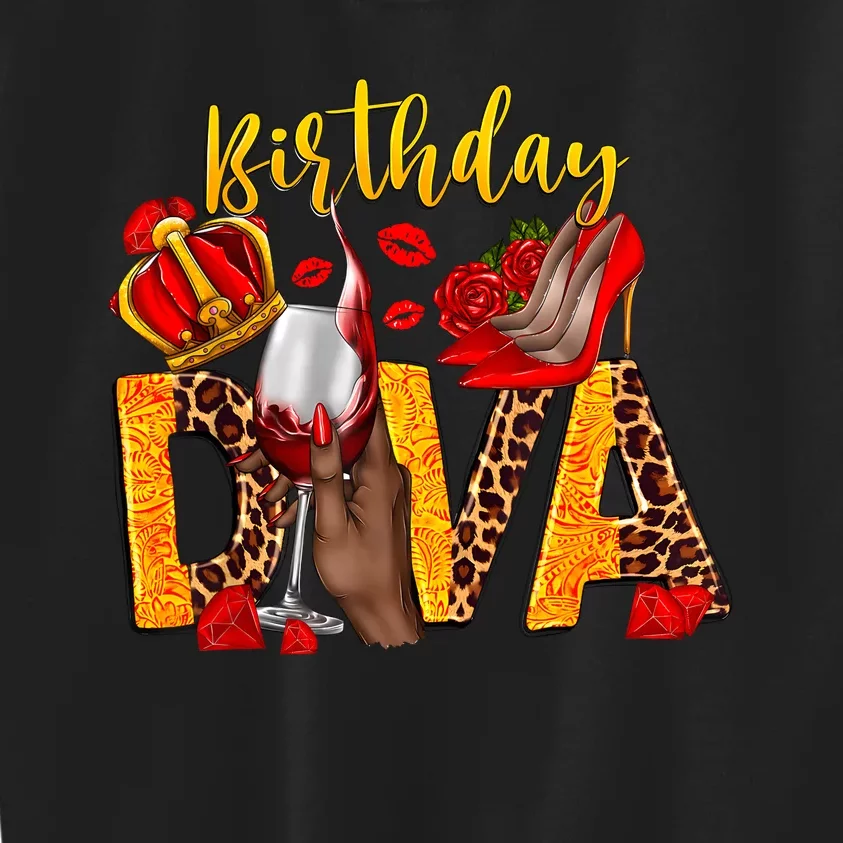 Birthday Diva Birthday Queen Birthday Girl Its My Birthday Kids Sweatshirt