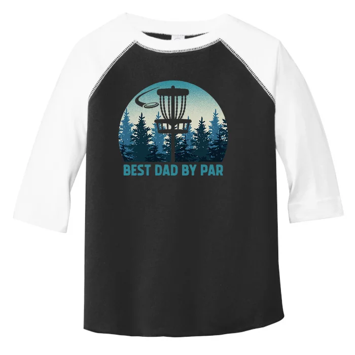 Best Dad By Par Funny Disc Golf Frisbee Golfer Fathers Day Toddler Fine Jersey T-Shirt