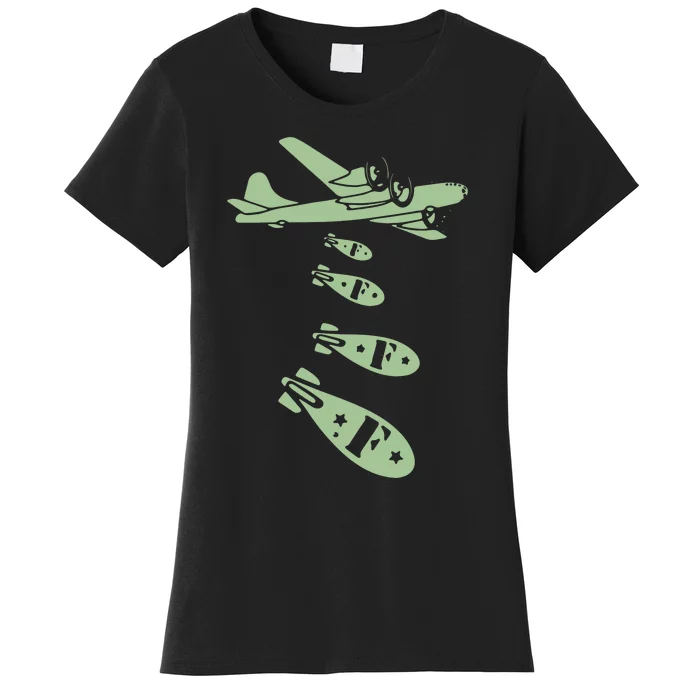 Bomber Dropping Bombs Women's T-Shirt