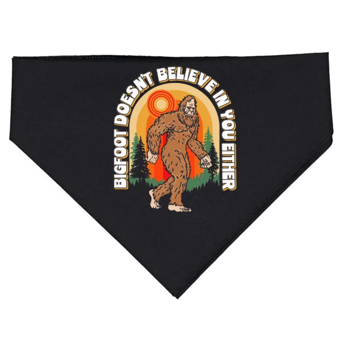 Bigfoot DoesnT Believe In You Either USA-Made Doggie Bandana