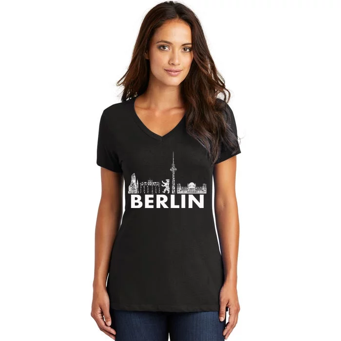 Berlin Design Berlin Bear I Love Berlin Women's V-Neck T-Shirt