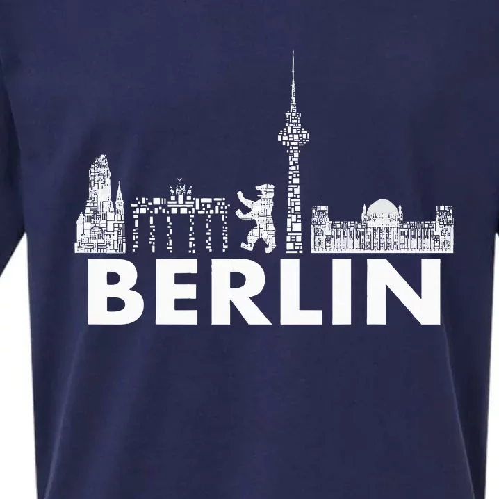 Berlin Design Berlin Bear I Love Berlin Sueded Cloud Jersey T-Shirt