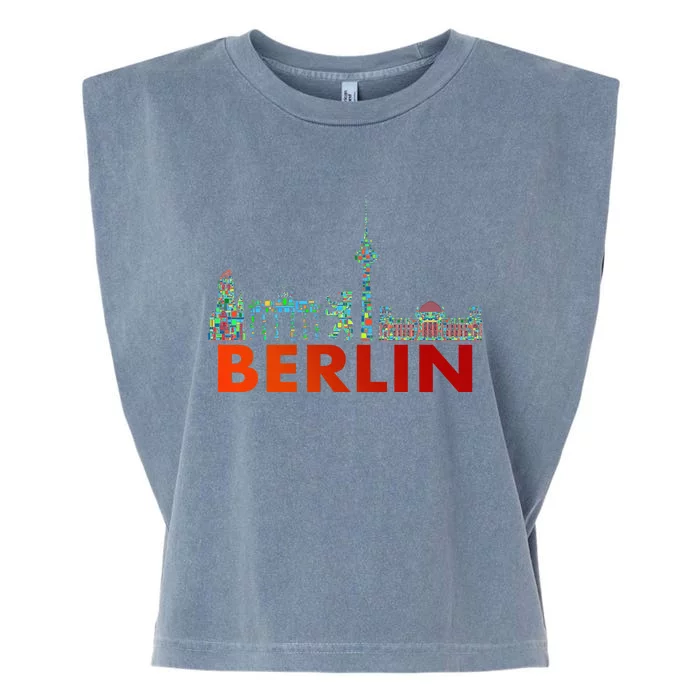 Berlin Design Berlin Bear I Love Berlin Garment-Dyed Women's Muscle Tee