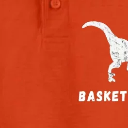 Basketball Dinosaur Baller T-rex Dino Playing Basketball Dry Zone Grid Performance Polo