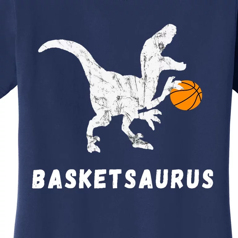 Basketball Dinosaur Baller T-rex Dino Playing Basketball Women's T-Shirt