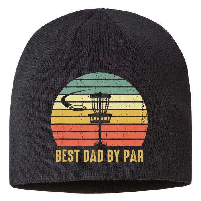 Best Dad By Par Funny Disc Golf Gift For Men Fathers Day 8 1/2in Sustainable Knit Beanie