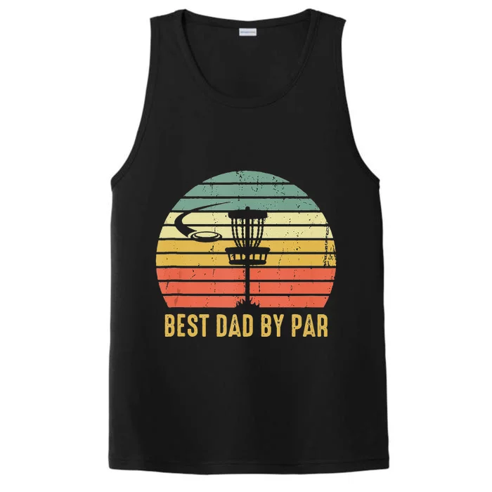 Best Dad By Par Funny Disc Golf Gift For Men Fathers Day Performance Tank