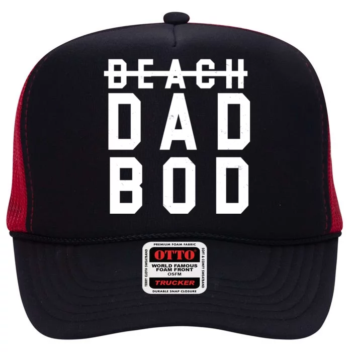 Beach Dad Bod Summer Vacation High Crown Mesh Trucker Hat