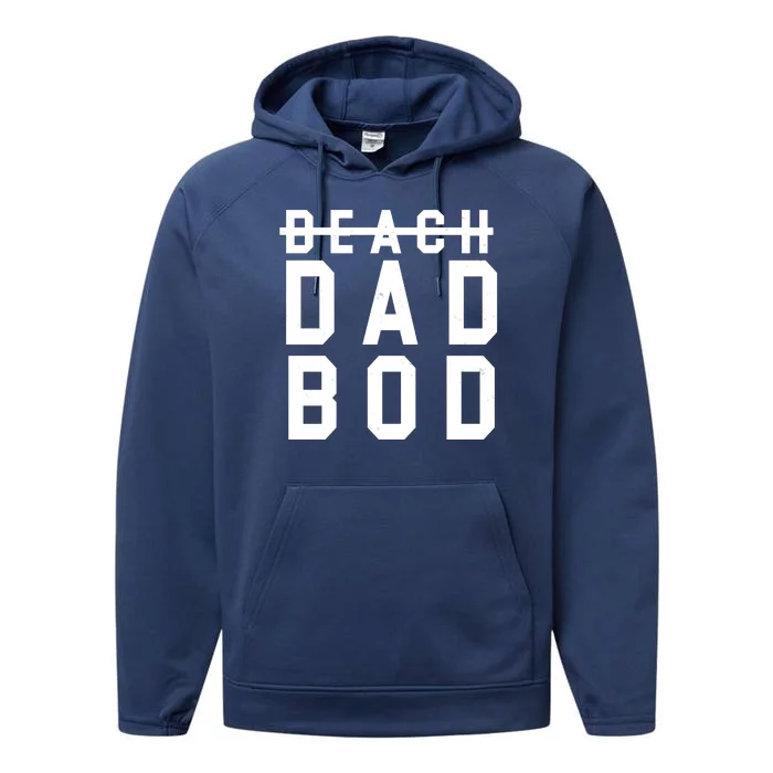 Beach Dad Bod Summer Vacation Performance Fleece Hoodie