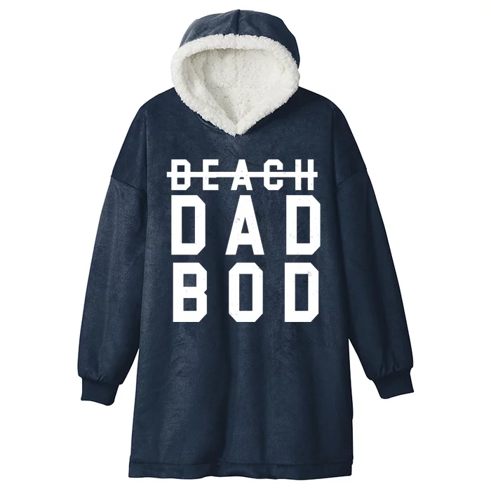 Beach Dad Bod Summer Vacation Hooded Wearable Blanket