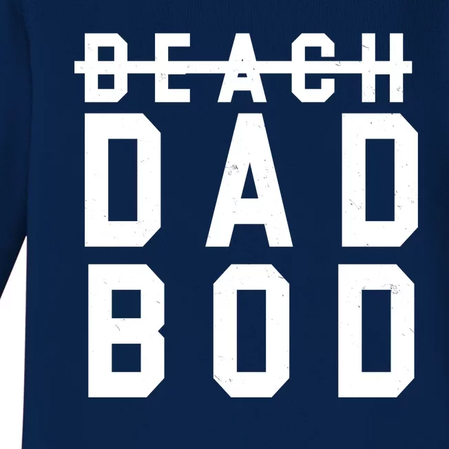 Beach Dad Bod Summer Vacation Baby Long Sleeve Bodysuit