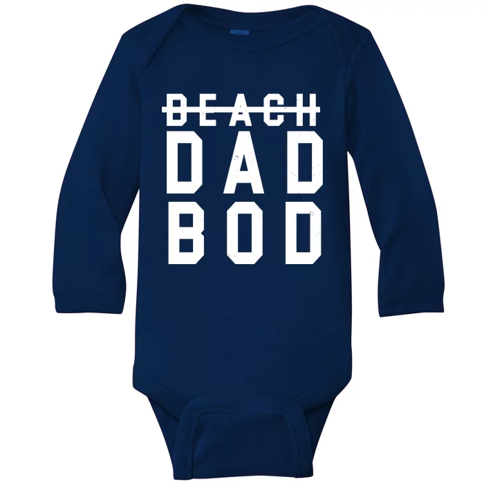 Beach Dad Bod Summer Vacation Baby Long Sleeve Bodysuit