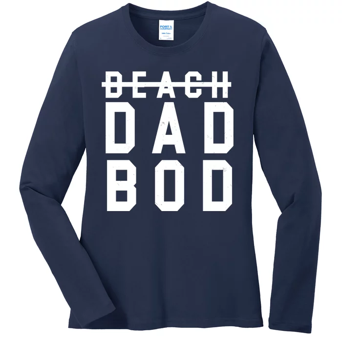 Beach Dad Bod Summer Vacation Ladies Long Sleeve Shirt