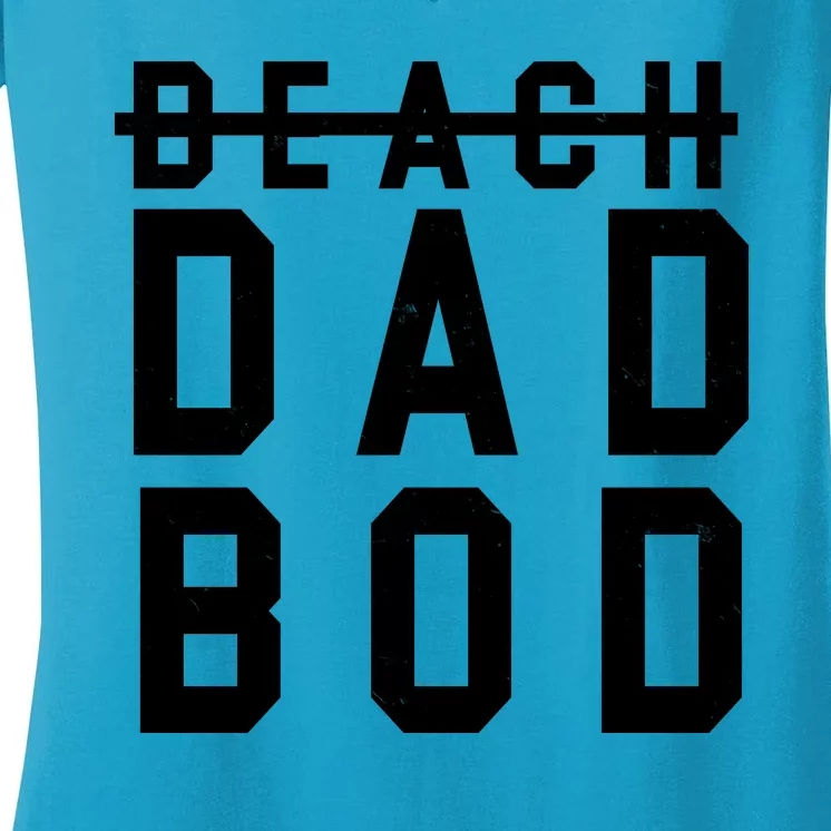 Beach Dad Bod Summer Vacation Women's V-Neck T-Shirt