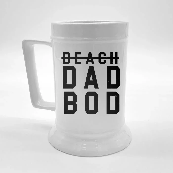 Beach Dad Bod Summer Vacation Front & Back Beer Stein