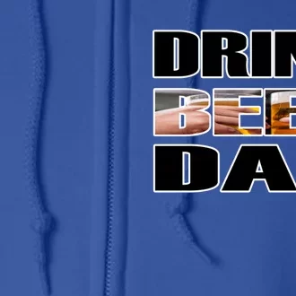 Beer Day Beer Lovers Hops National Beer Day Gift Full Zip Hoodie