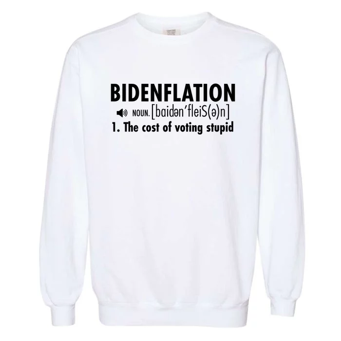 Bidenflation Definition Garment-Dyed Sweatshirt