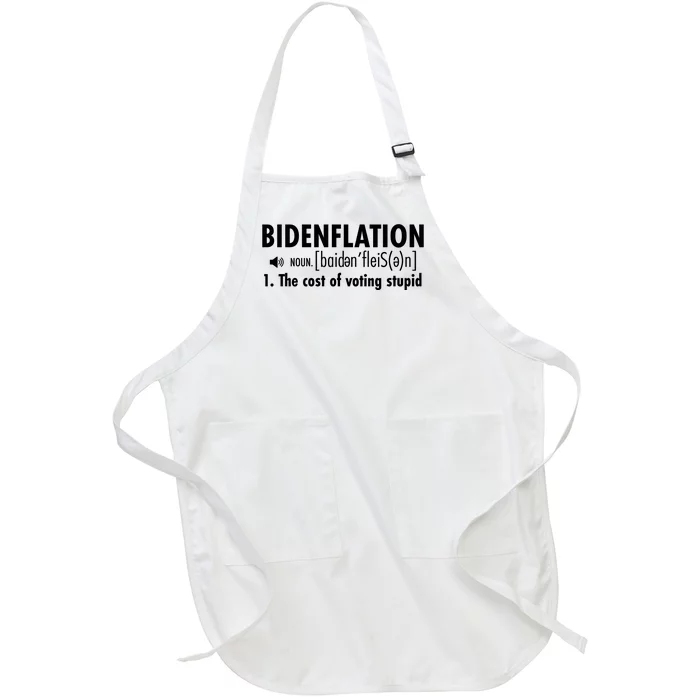 Bidenflation Definition Full-Length Apron With Pocket