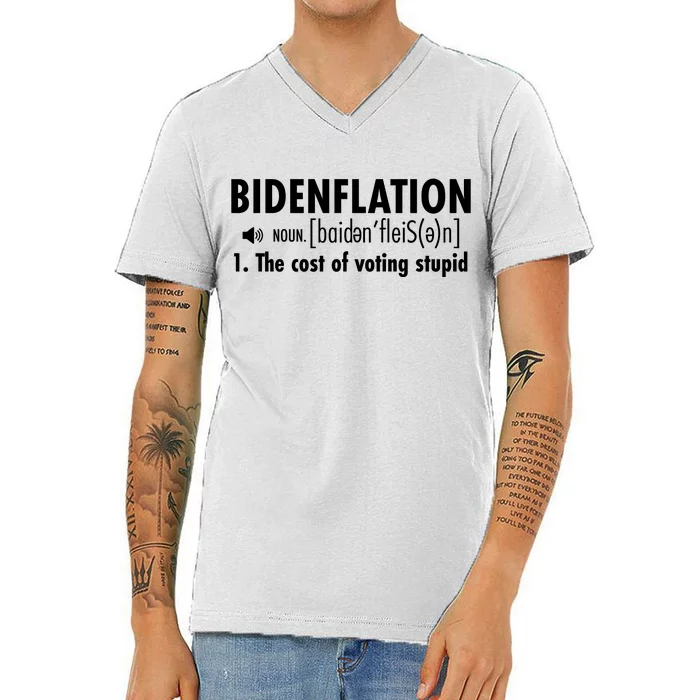 Bidenflation Definition V-Neck T-Shirt