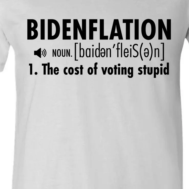 Bidenflation Definition V-Neck T-Shirt