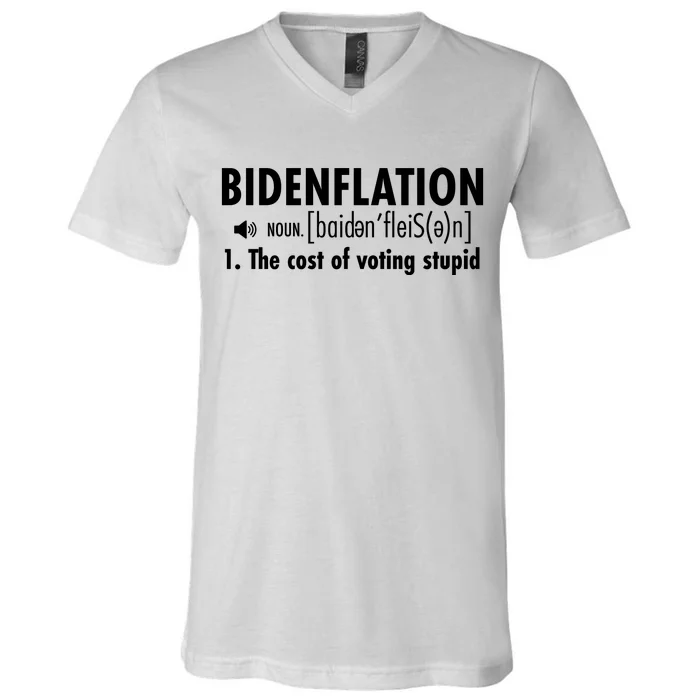 Bidenflation Definition V-Neck T-Shirt