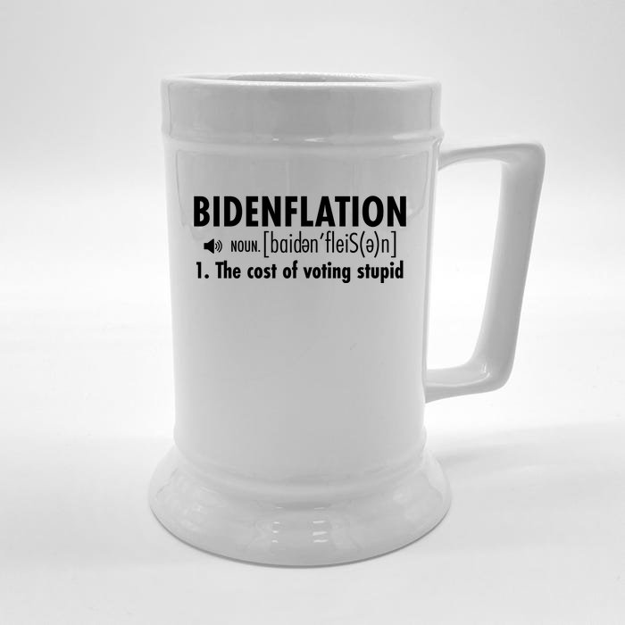 Bidenflation Definition Front & Back Beer Stein