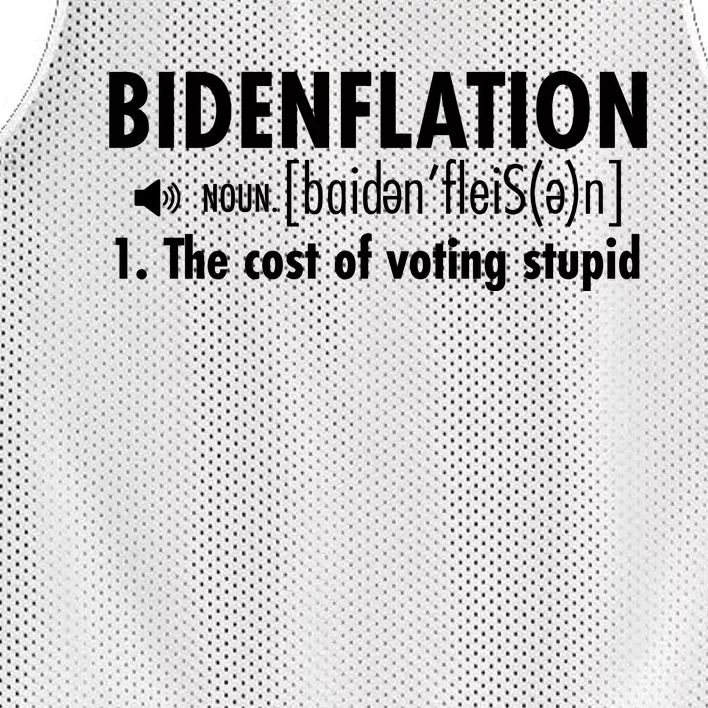 Bidenflation Definition Mesh Reversible Basketball Jersey Tank