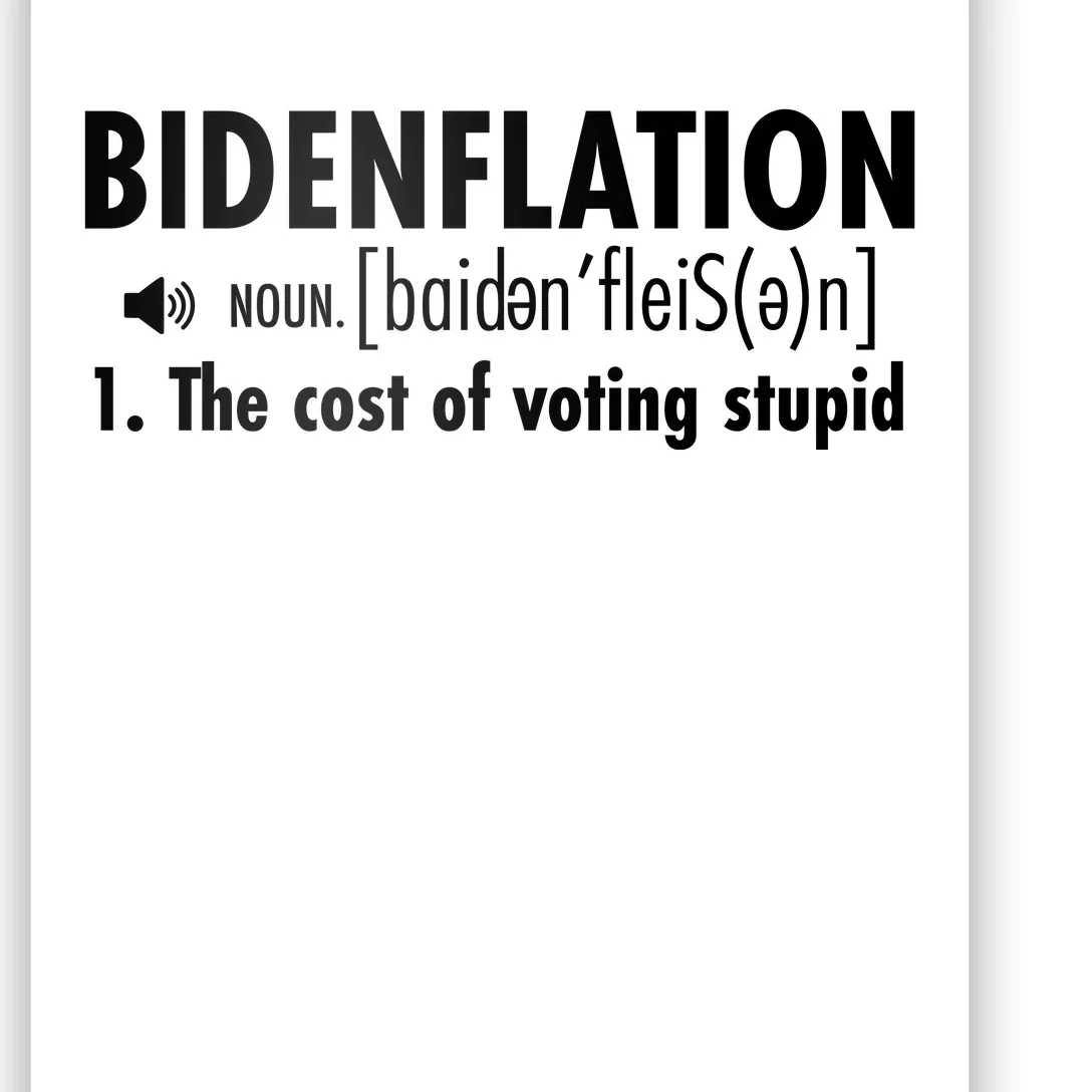 Bidenflation Definition Poster