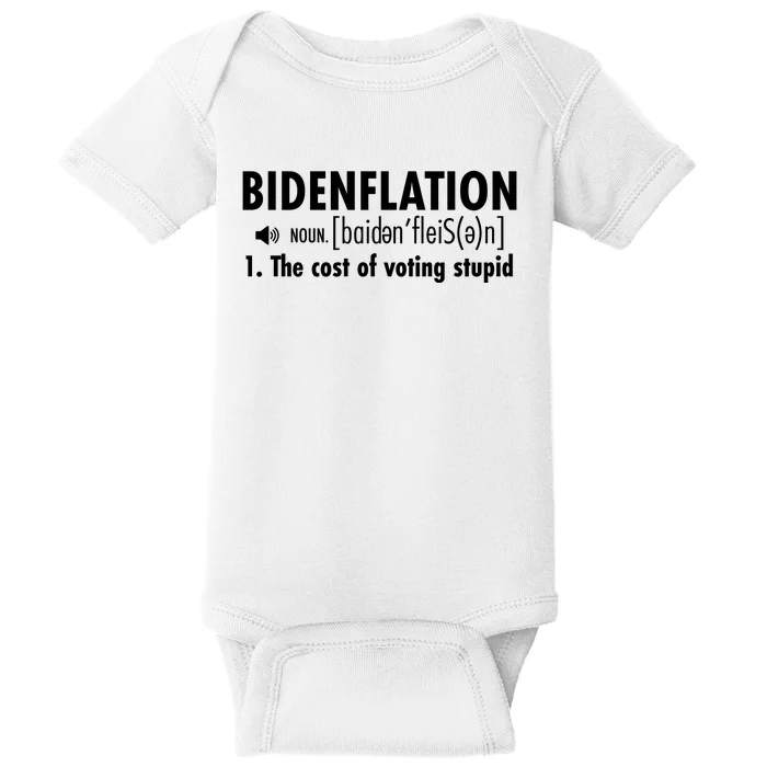 Bidenflation Definition Baby Bodysuit