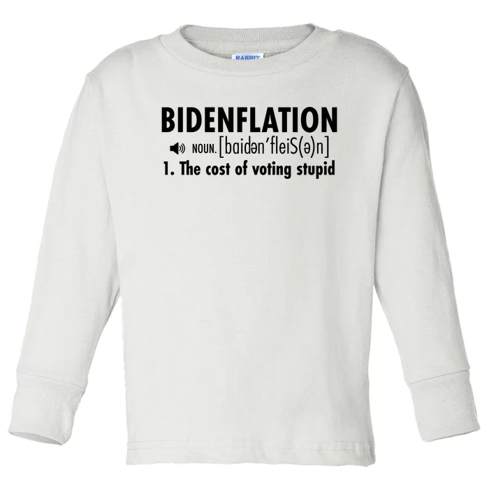 Bidenflation Definition Toddler Long Sleeve Shirt