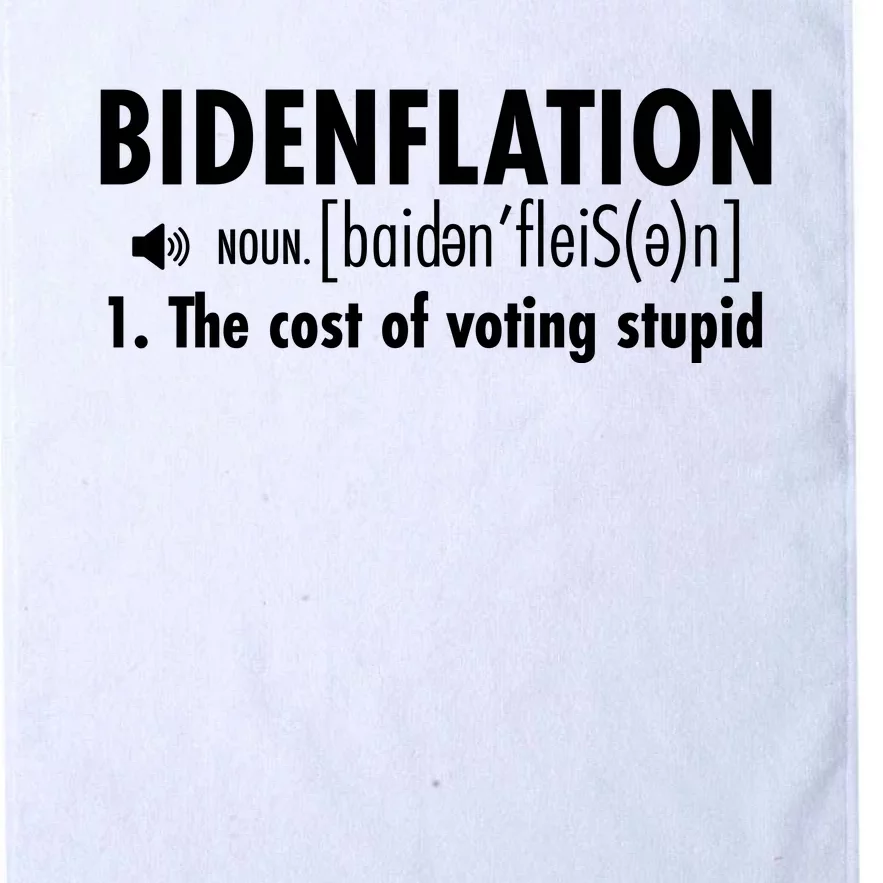 Bidenflation Definition Platinum Collection Golf Towel