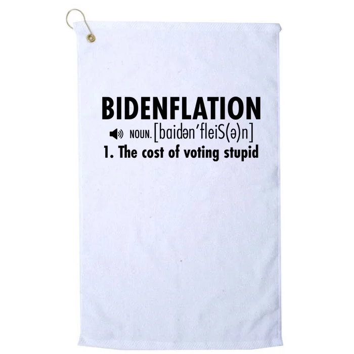 Bidenflation Definition Platinum Collection Golf Towel