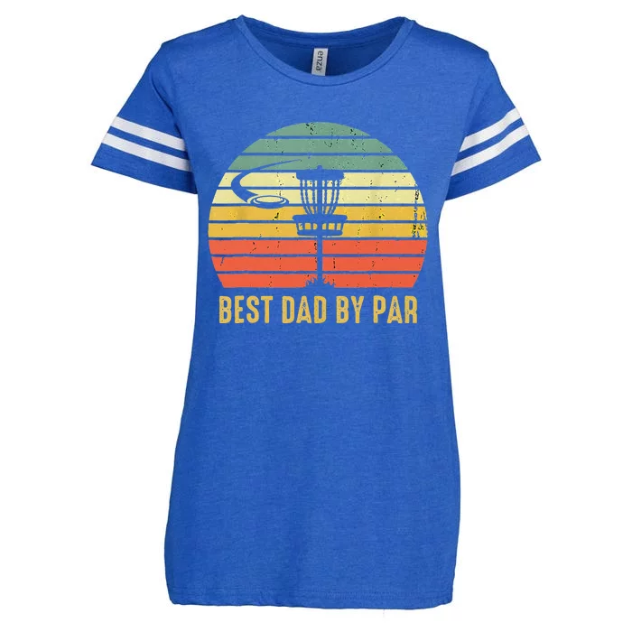 Best Dad By Par Funny Disc Golf Gifts Vintage Fathers Day Enza Ladies Jersey Football T-Shirt