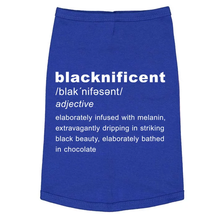 Blacknificent Definition Black History Month Gift Doggie Tank