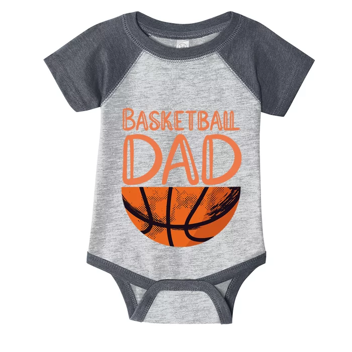 Basketball Dad Basketball Player Vintage Basketball Infant Baby Jersey Bodysuit