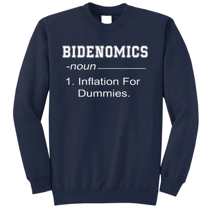 Bidenomics Definition Biden Economic Funny Antibiden Tall Sweatshirt