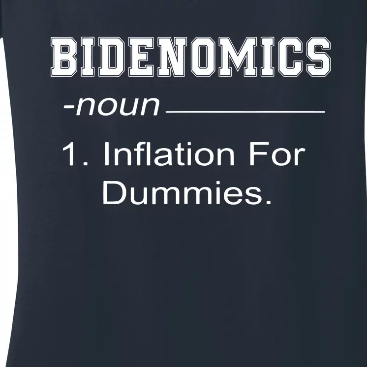 Bidenomics Definition Biden Economic Funny Antibiden Women's V-Neck T-Shirt