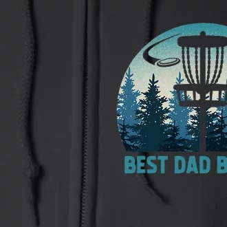 Best Dad By Par Funny Disc Golf Frisbee Golfer Fathers Day Full Zip Hoodie