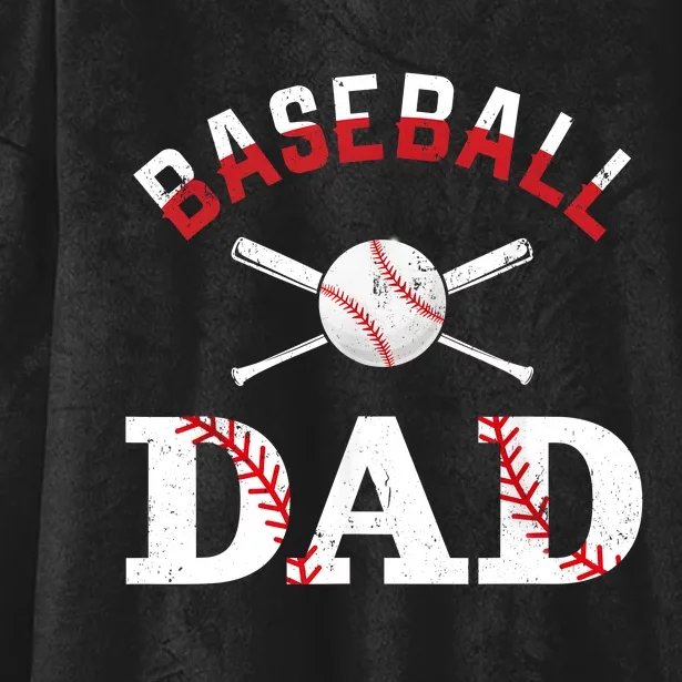 Baseball Dad Best Gift Idea For Fathers Tee Fathers Day Hooded Wearable Blanket