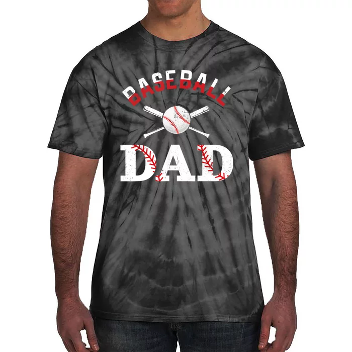 Baseball Dad Best Gift Idea For Fathers Tee Fathers Day Tie-Dye T-Shirt