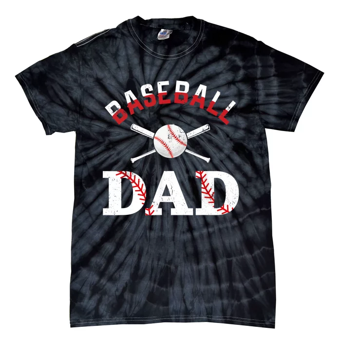 Baseball Dad Best Gift Idea For Fathers Tee Fathers Day Tie-Dye T-Shirt