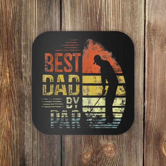 Best Dad By Par Retro Vintage Fathers Day Golf Lover Golfer Coaster