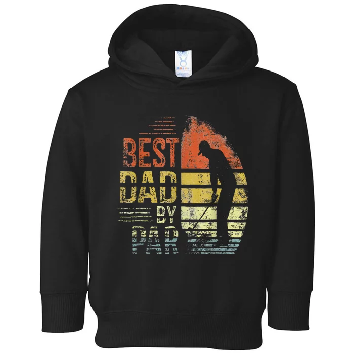 Best Dad By Par Retro Vintage Fathers Day Golf Lover Golfer Toddler Hoodie