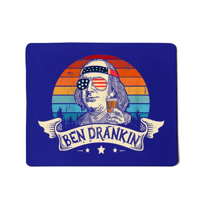 Ben Drankin Beer 4th Of July Funny Patriotic Usa Gift Mousepad