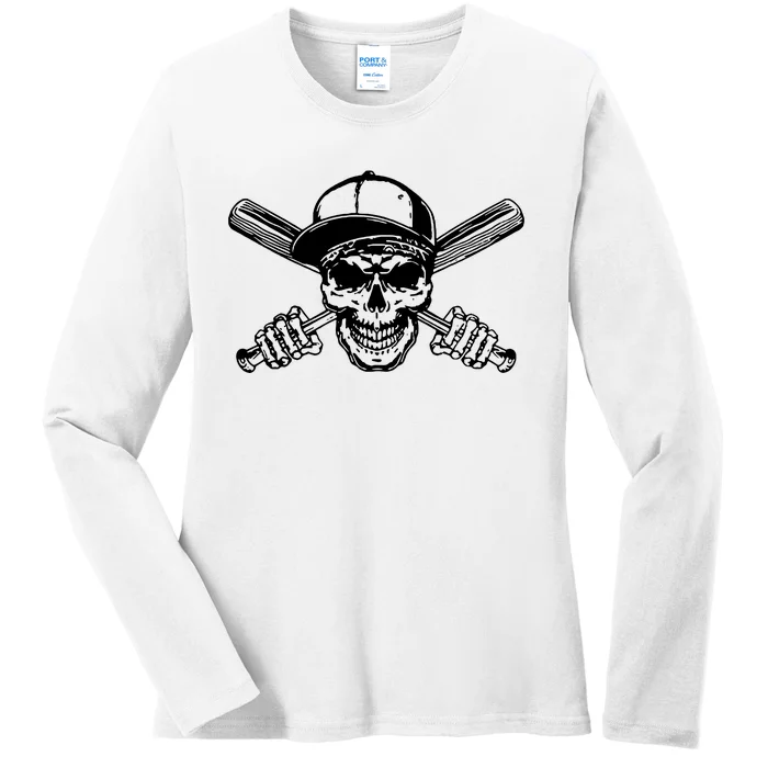 Baseball Dad Ladies Long Sleeve Shirt